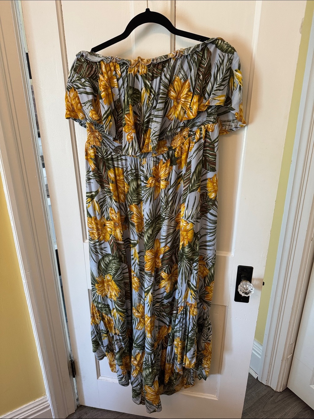 Strapless Yellow Floral jumpsuit
